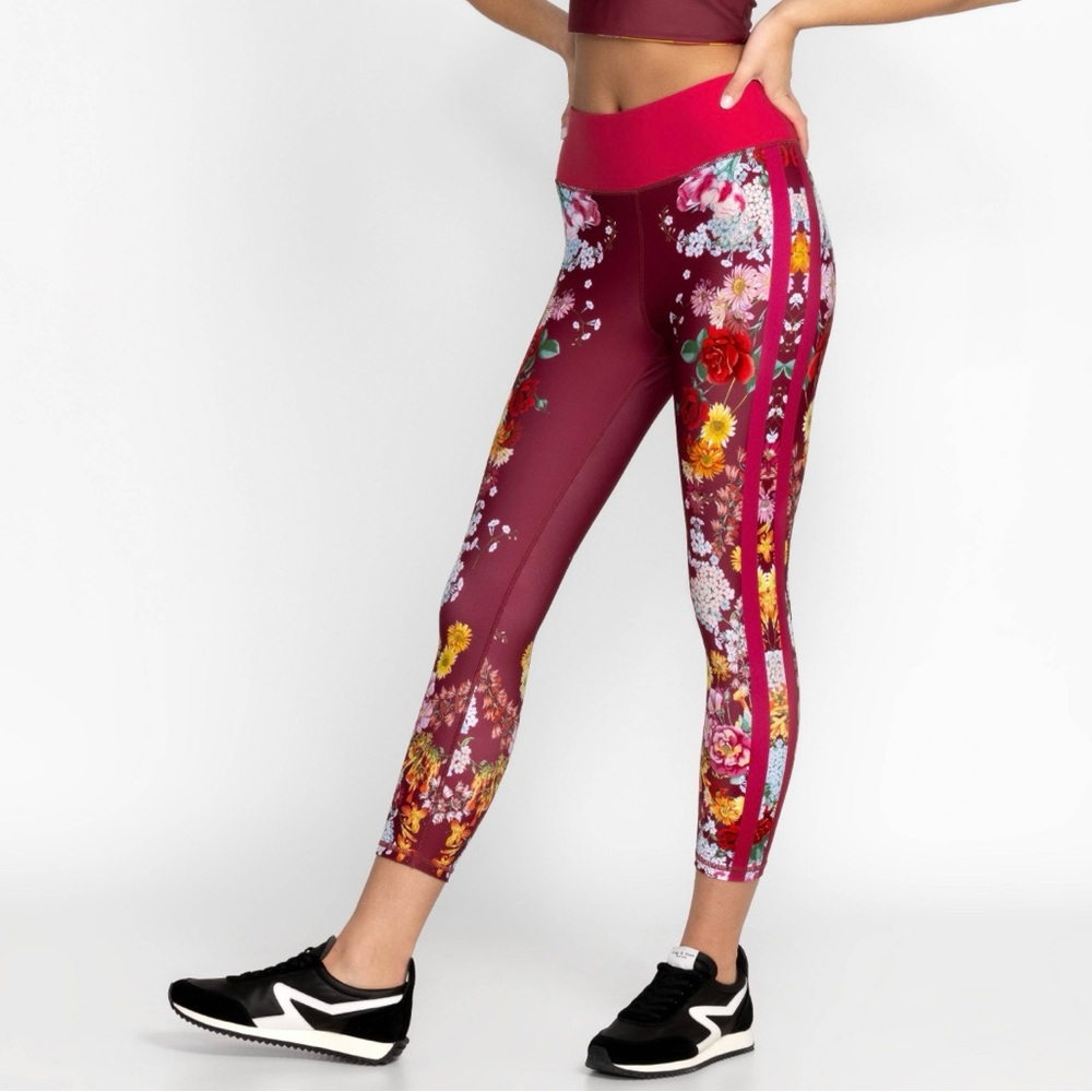 *NWT* Johnny Was Golden Rose High Waist Cropped Active Legging | Size L